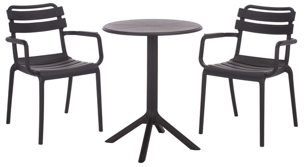 Stella Round Bistro Table — Weather-Resistant Polyethylene Patio Accent For Small Spaces, Easy Care