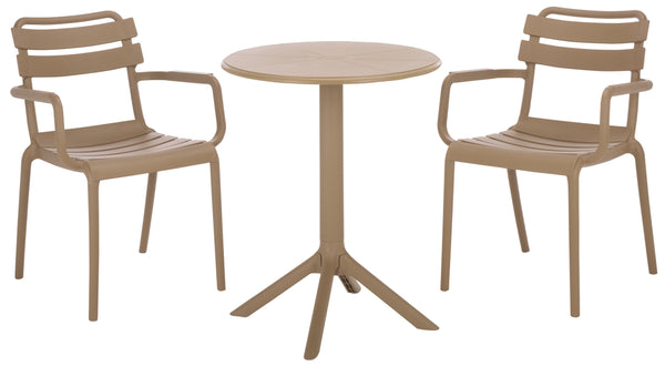 Sarah Modern Stacking Dining Armchairs Set Of 2 — Weatherproof Polyethylene, Ergonomic Arms, Space-Saving Design