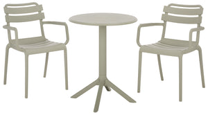Stella Round Bistro Table — Weather-Resistant Polyethylene Patio Accent For Small Spaces, Easy Care