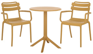 Stella Round Bistro Table — Weather-Resistant Polyethylene Patio Accent For Small Spaces, Easy Care