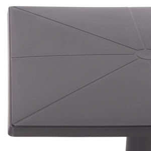Stella Square Bistro Table For Compact Outdoor Spaces — Weatherproof Polyethylene, Matte Finish