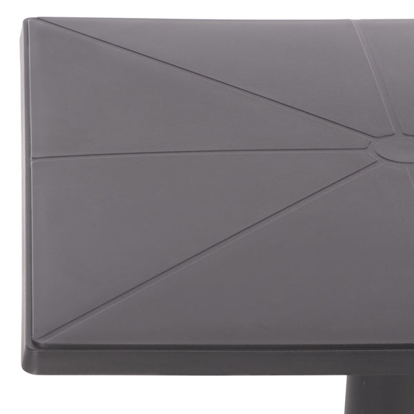 Stella Square Bistro Table For Compact Outdoor Spaces — Weatherproof Polyethylene, Matte Finish