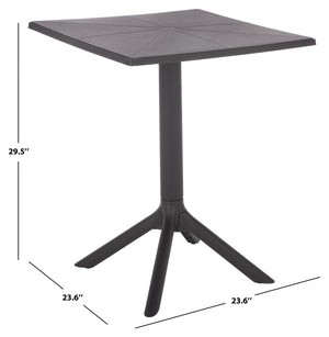 Stella Square Bistro Table For Compact Outdoor Spaces — Weatherproof Polyethylene, Matte Finish