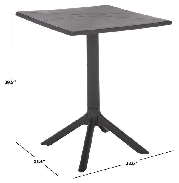 Stella Square Bistro Table For Compact Outdoor Spaces — Weatherproof Polyethylene, Matte Finish