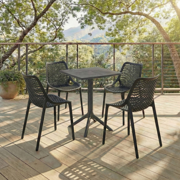 Leila Weather-Resistant Dining Chairs Set Of 2 For Patio — Ergonomic, Durable Polyethylene Seating