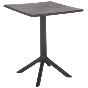 Stella Square Bistro Table For Compact Outdoor Spaces — Weatherproof Polyethylene, Matte Finish