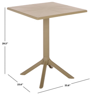Stella Square Bistro Table For Compact Outdoor Spaces — Weatherproof Polyethylene, Matte Finish