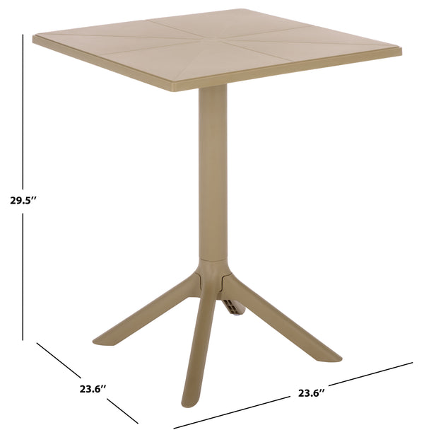 Stella Square Bistro Table For Compact Outdoor Spaces — Weatherproof Polyethylene, Matte Finish