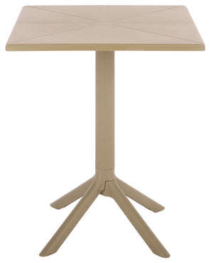 Stella Square Bistro Table For Compact Outdoor Spaces — Weatherproof Polyethylene, Matte Finish