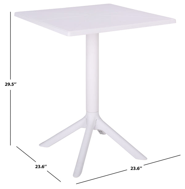 Stella Square Bistro Table For Compact Outdoor Spaces — Weatherproof Polyethylene, Matte Finish