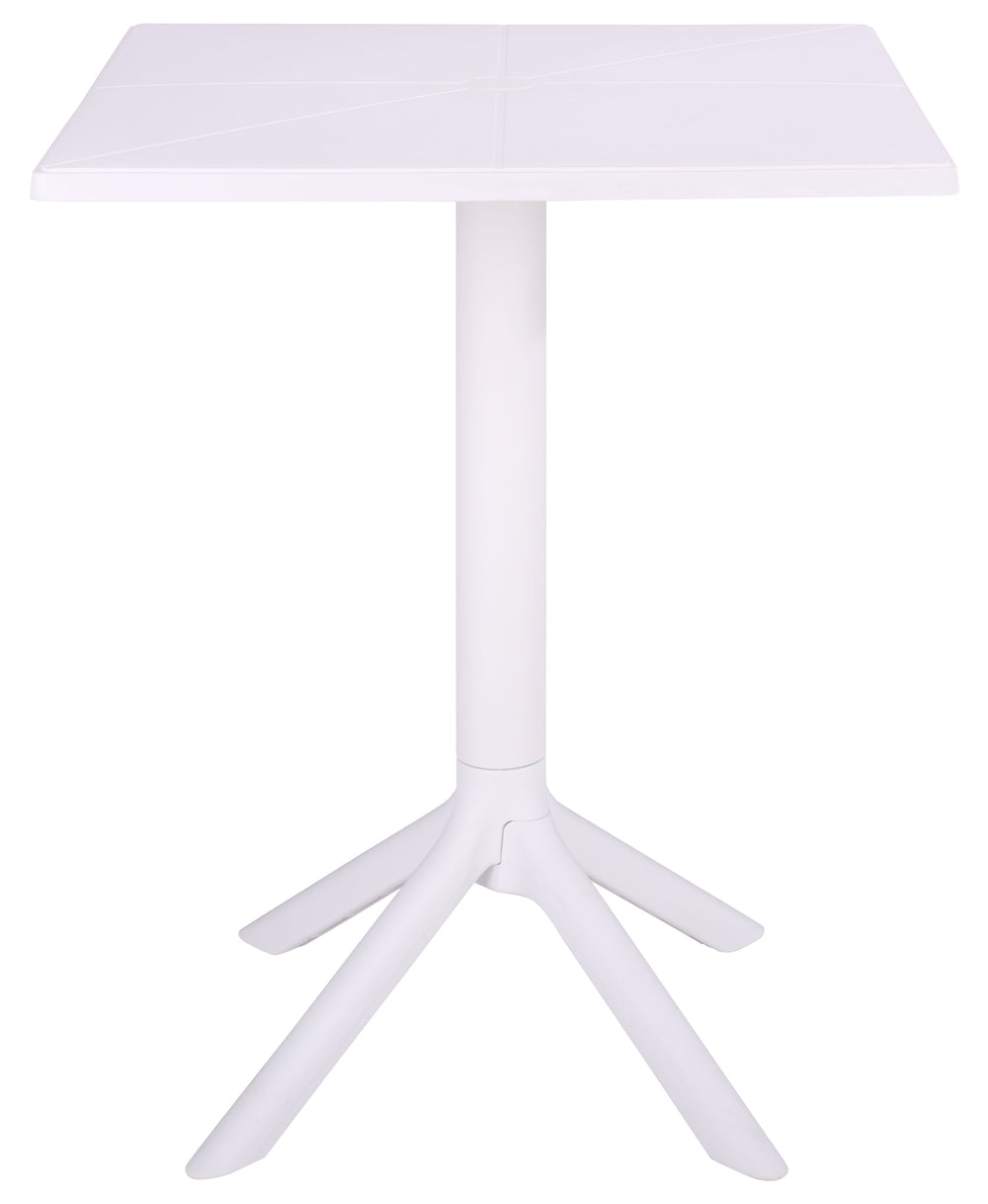 Stella Square Bistro Table For Compact Outdoor Spaces — Weatherproof Polyethylene, Matte Finish