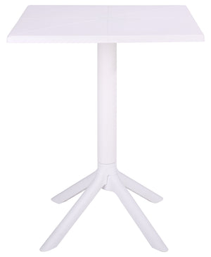 Stella Square Bistro Table For Compact Outdoor Spaces — Weatherproof Polyethylene, Matte Finish