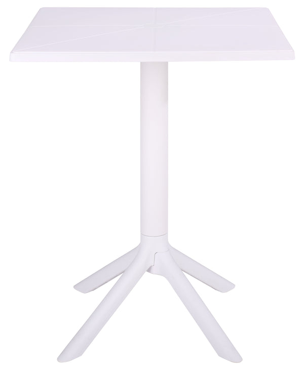 Stella Square Bistro Table For Compact Outdoor Spaces — Weatherproof Polyethylene, Matte Finish