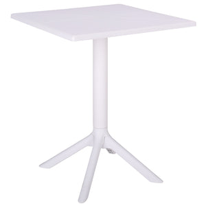 Stella Square Bistro Table For Compact Outdoor Spaces — Weatherproof Polyethylene, Matte Finish