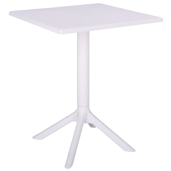 Stella Square Bistro Table For Compact Outdoor Spaces — Weatherproof Polyethylene, Matte Finish