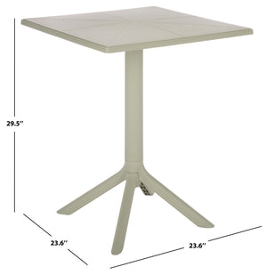 Stella Square Bistro Table For Compact Outdoor Spaces — Weatherproof Polyethylene, Matte Finish