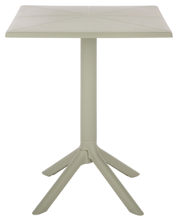 Stella Square Bistro Table For Compact Outdoor Spaces — Weatherproof Polyethylene, Matte Finish