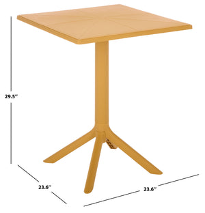 Stella Square Bistro Table For Compact Outdoor Spaces — Weatherproof Polyethylene, Matte Finish