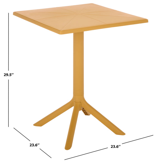 Stella Square Bistro Table For Compact Outdoor Spaces — Weatherproof Polyethylene, Matte Finish