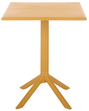 Stella Square Bistro Table For Compact Outdoor Spaces — Weatherproof Polyethylene, Matte Finish