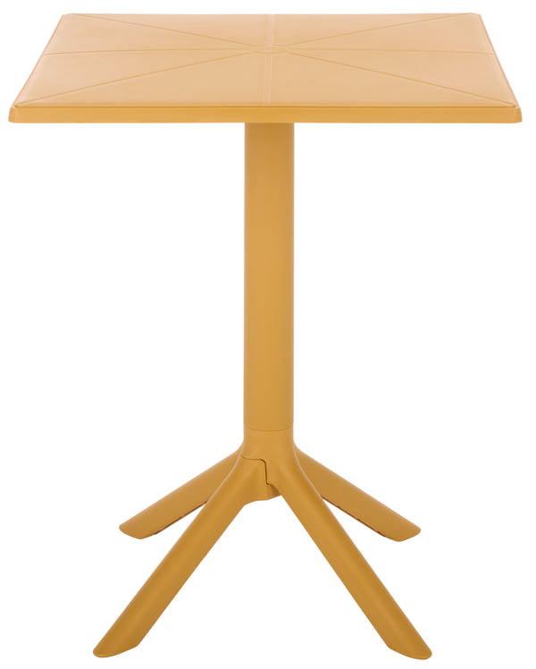 Stella Square Bistro Table For Compact Outdoor Spaces — Weatherproof Polyethylene, Matte Finish
