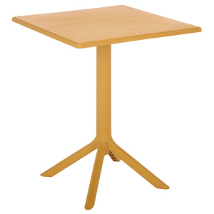 Stella Square Bistro Table For Compact Outdoor Spaces — Weatherproof Polyethylene, Matte Finish