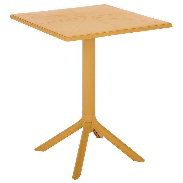 Stella Square Bistro Table For Compact Outdoor Spaces — Weatherproof Polyethylene, Matte Finish