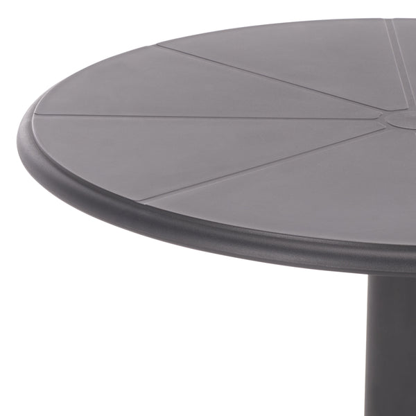 Stella Round Bistro Table — Weather-Resistant Polyethylene Patio Accent For Small Spaces, Easy Care