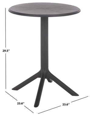 Stella Round Bistro Table — Weather-Resistant Polyethylene Patio Accent For Small Spaces, Easy Care