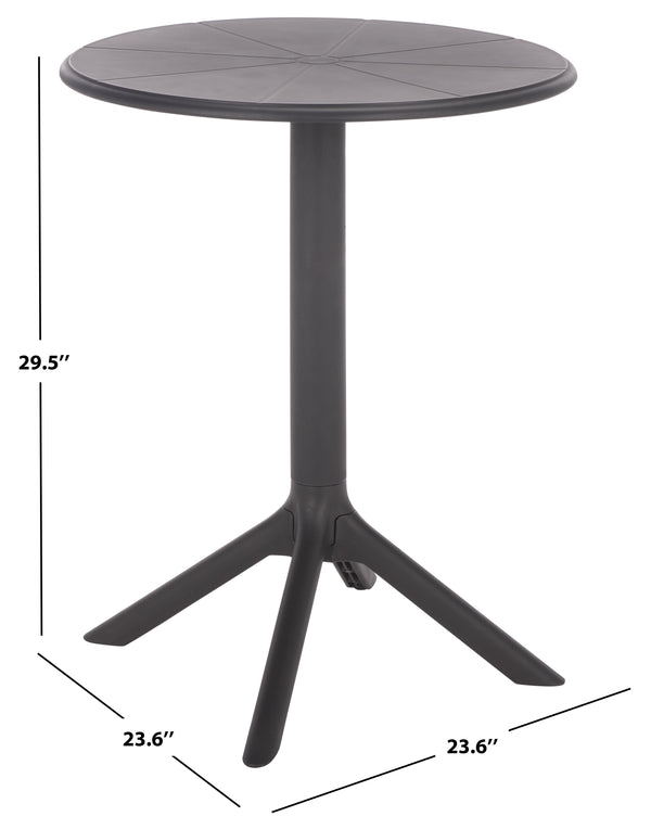 Stella Round Bistro Table — Weather-Resistant Polyethylene Patio Accent For Small Spaces, Easy Care