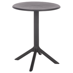 Stella Round Bistro Table — Weather-Resistant Polyethylene Patio Accent For Small Spaces, Easy Care