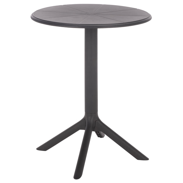 Stella Round Bistro Table — Weather-Resistant Polyethylene Patio Accent For Small Spaces, Easy Care