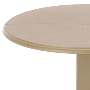 Stella Round Bistro Table — Weather-Resistant Polyethylene Patio Accent For Small Spaces, Easy Care