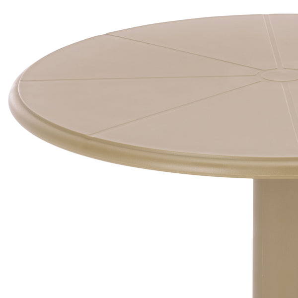 Stella Round Bistro Table — Weather-Resistant Polyethylene Patio Accent For Small Spaces, Easy Care