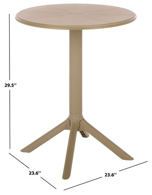 Stella Round Bistro Table — Weather-Resistant Polyethylene Patio Accent For Small Spaces, Easy Care