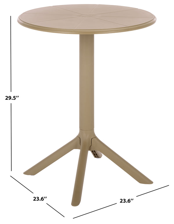 Stella Round Bistro Table — Weather-Resistant Polyethylene Patio Accent For Small Spaces, Easy Care