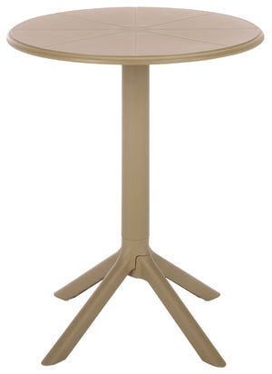 Stella Round Bistro Table — Weather-Resistant Polyethylene Patio Accent For Small Spaces, Easy Care