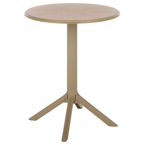 Stella Round Bistro Table — Weather-Resistant Polyethylene Patio Accent For Small Spaces, Easy Care