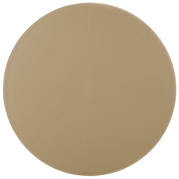 Stella Round Bistro Table — Weather-Resistant Polyethylene Patio Accent For Small Spaces, Easy Care