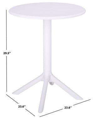 Stella Round Bistro Table — Weather-Resistant Polyethylene Patio Accent For Small Spaces, Easy Care