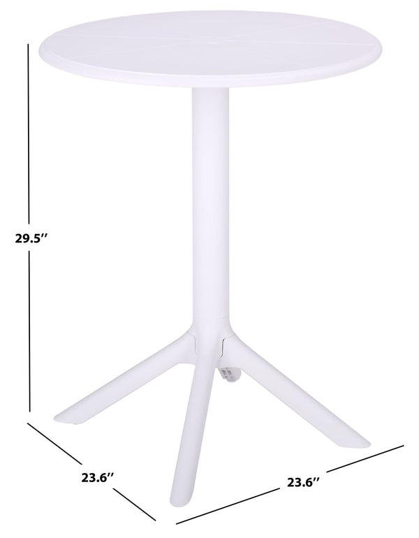 Stella Round Bistro Table — Weather-Resistant Polyethylene Patio Accent For Small Spaces, Easy Care