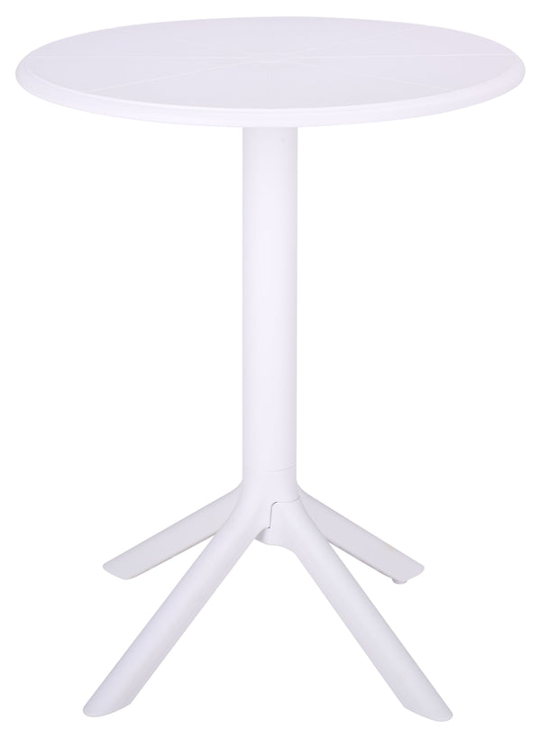 Stella Round Bistro Table — Weather-Resistant Polyethylene Patio Accent For Small Spaces, Easy Care