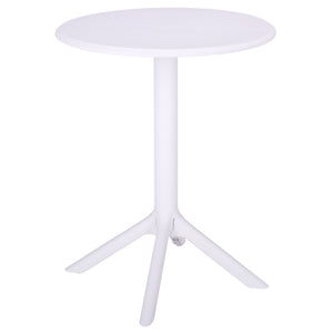 Stella Round Bistro Table — Weather-Resistant Polyethylene Patio Accent For Small Spaces, Easy Care