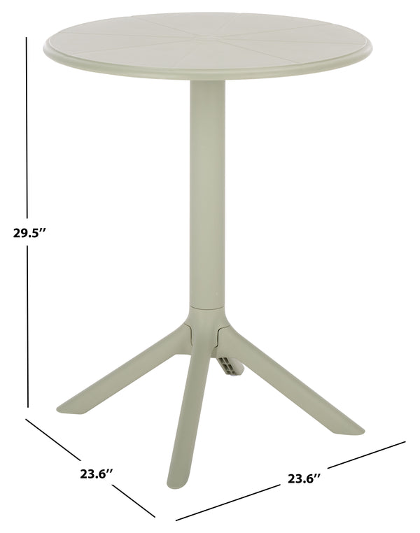 Stella Round Bistro Table — Weather-Resistant Polyethylene Patio Accent For Small Spaces, Easy Care