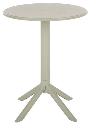Stella Round Bistro Table — Weather-Resistant Polyethylene Patio Accent For Small Spaces, Easy Care