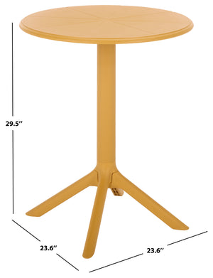 Stella Round Bistro Table — Weather-Resistant Polyethylene Patio Accent For Small Spaces, Easy Care