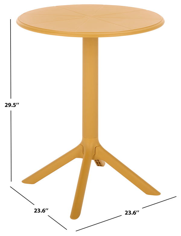 Stella Round Bistro Table — Weather-Resistant Polyethylene Patio Accent For Small Spaces, Easy Care