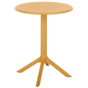 Stella Round Bistro Table — Weather-Resistant Polyethylene Patio Accent For Small Spaces, Easy Care