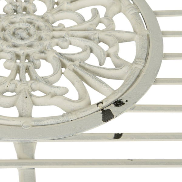 Safavieh SOPHIE 4-Piece Patio Set – Elegant Victorian-Inspired Outdoor Furniture for Charming Gatherings Antique White PAT5001A