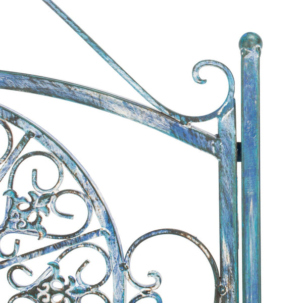 Safavieh SOPHIE 4-Piece Patio Set – Elegant Victorian-Inspired Outdoor Furniture for Charming Gatherings Mossy Blue / - PAT5001C